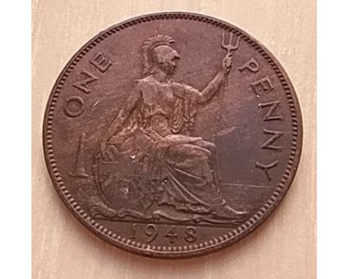 1 пенни 1948 год Великобритания