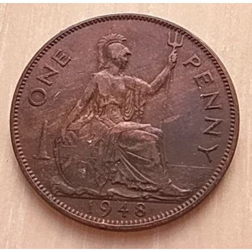 1 пенни 1948 год Великобритания
