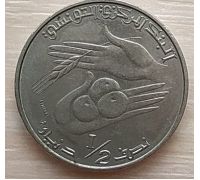 1/2 динара 1976 год Тунис