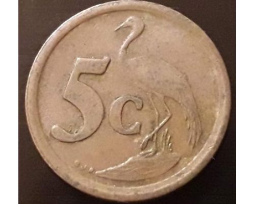 5 центов 1994 год ЮАР Журавль