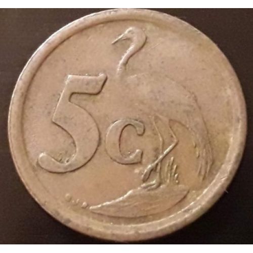 5 центов 1994 год ЮАР Журавль
