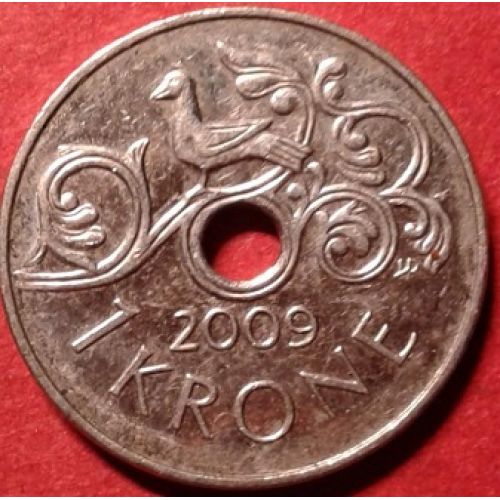 1 крона 2009 год Норвегия