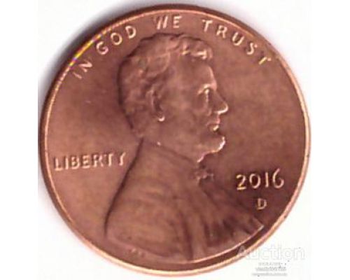1 цент 2016 год D США
