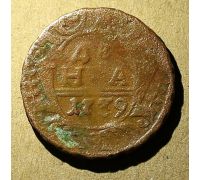 Деньга 1739 год Анна Иоанновна Денга Царская Россия №3