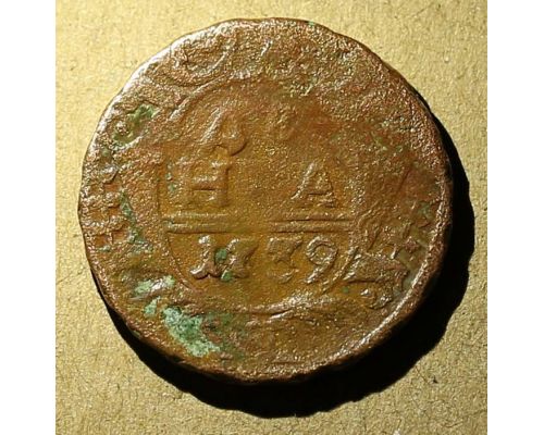 Деньга 1739 год Анна Иоанновна Денга Царская Россия №3