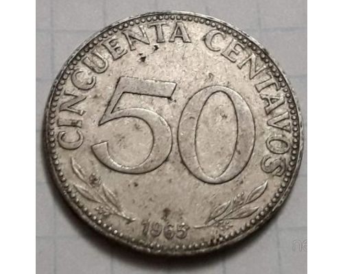 50 сентаво 1965 год Боливия