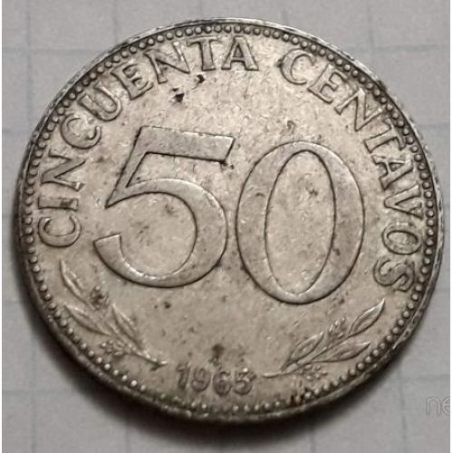 50 сентаво 1965 год Боливия