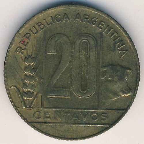 20 сентаво 1949 год Аргентина