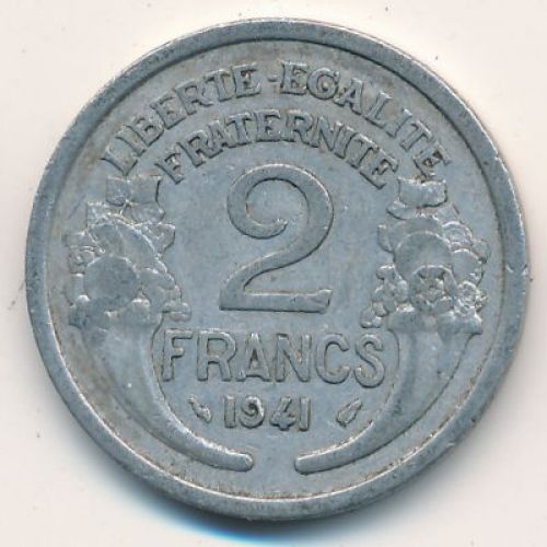2 франка 1941 год Франция