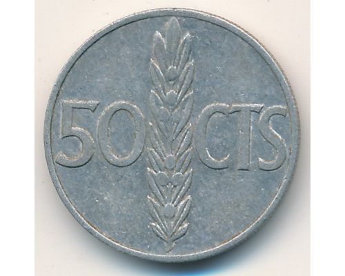 50 сентимо 1966 год Испания