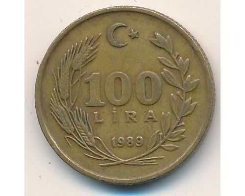100 лир 1989 год Турция