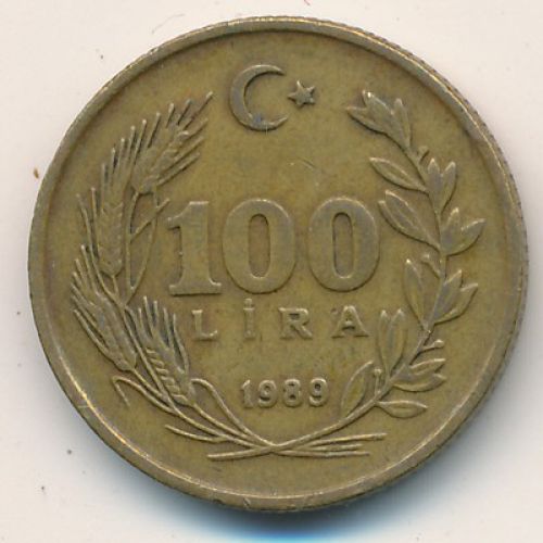 100 лир 1989 год Турция