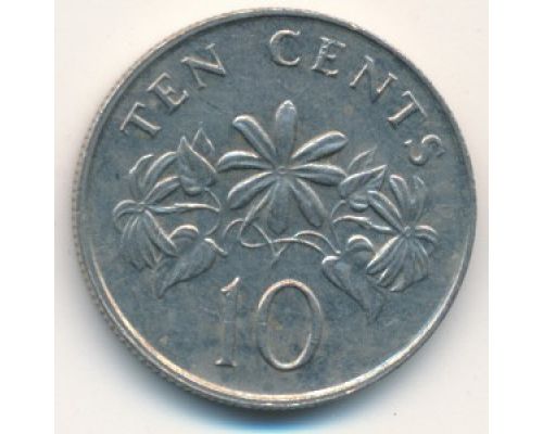 10 центов 1991 год Сингапур