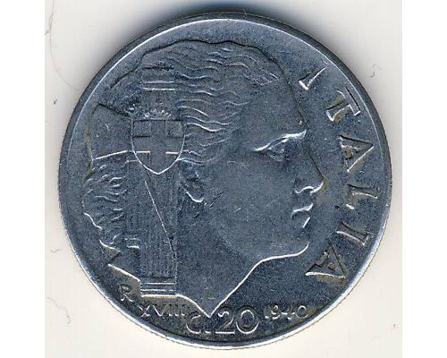 20 чентезимо 1940 год Италия