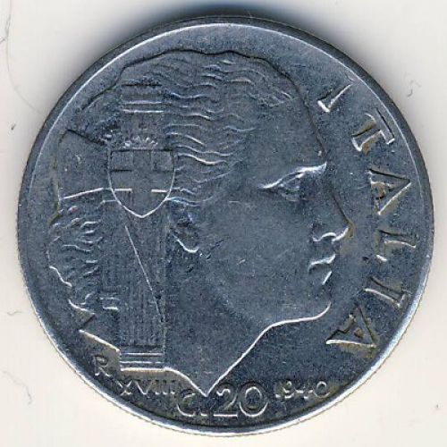 20 чентезимо 1940 год Италия