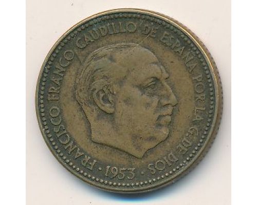 2,5 песет 1953 год Испания
