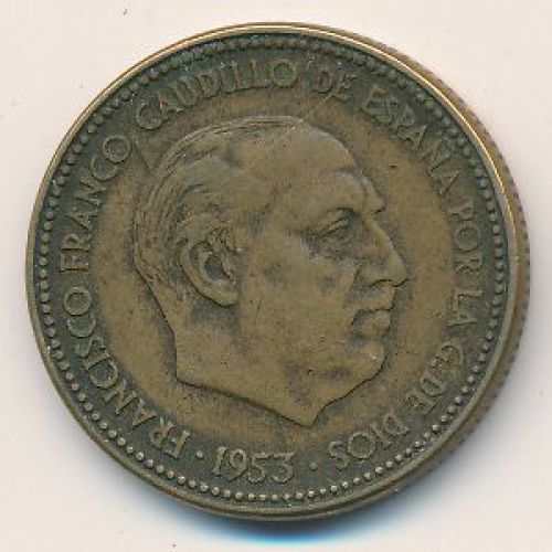 2,5 песет 1953 год Испания
