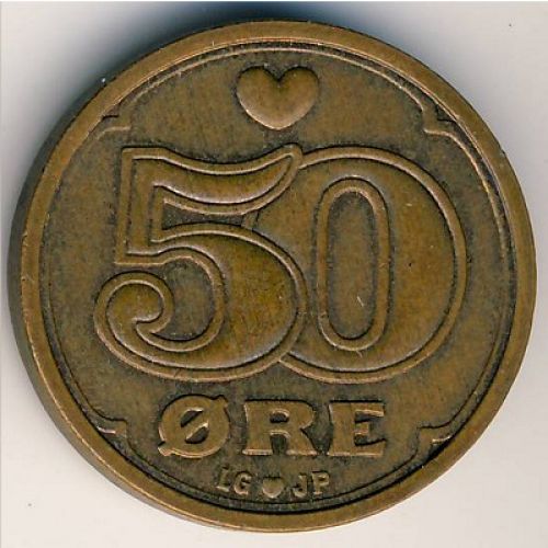 50 эре 1989 года Дания