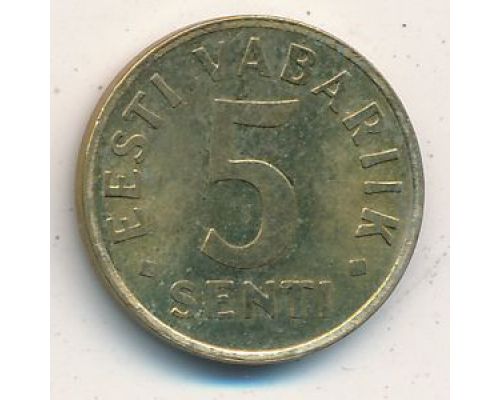 5 сентов 1992 год Эстония