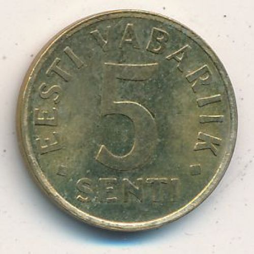 5 сентов 1992 год Эстония