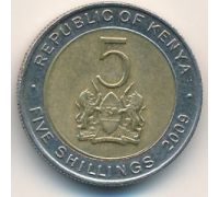 5 шиллингов 2009 год Кения