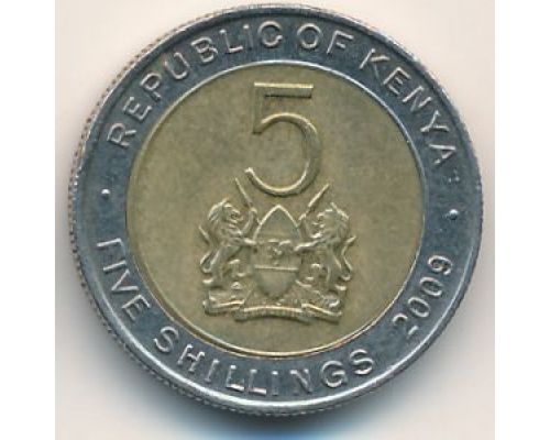 5 шиллингов 2009 год Кения