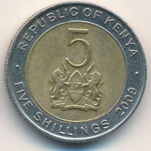 5 шиллингов 2009 год Кения