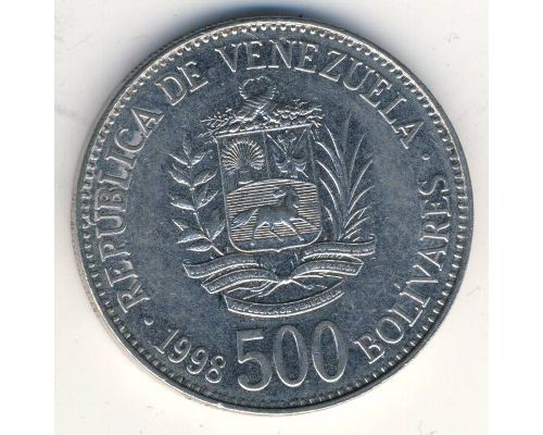 500 боливар 1998 год Венесуэла