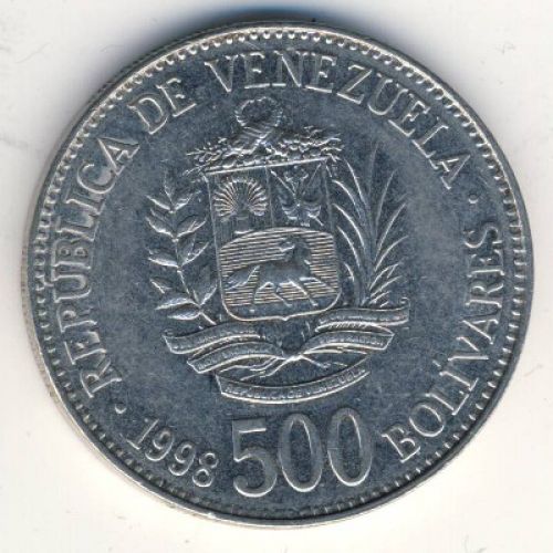 500 боливар 1998 год Венесуэла