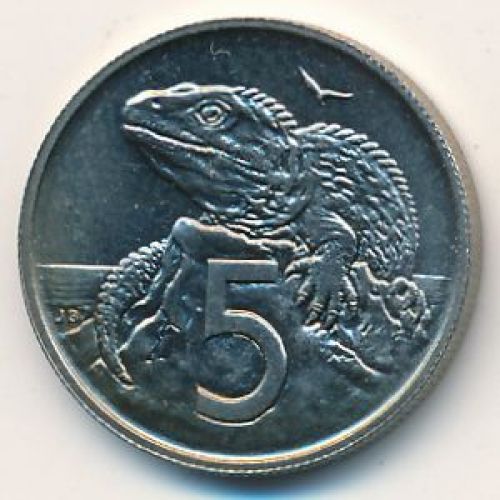 5 центов 1975 год Новая Зеландия
