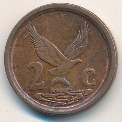 2 цента 1993 год ЮАР