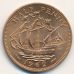 1/2 пенни 1962 год Великобритания haif penny Елизавета II