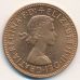 1/2 пенни 1962 год Великобритания haif penny Елизавета II