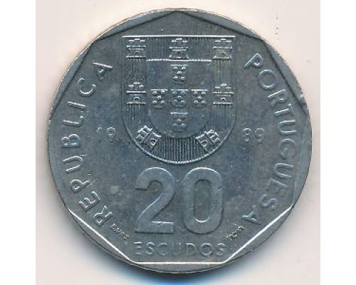 20 эскудо 1989 год Португалия