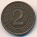 2 рейхспфеннига (рентенпфеннига) 1924 год A Германия Веймарская Республика