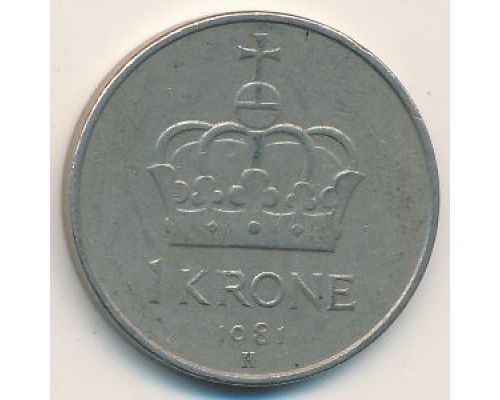 1 крона 1981 год Норвегия