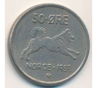 50 эре 1959 год Норвегия Собака Редкая