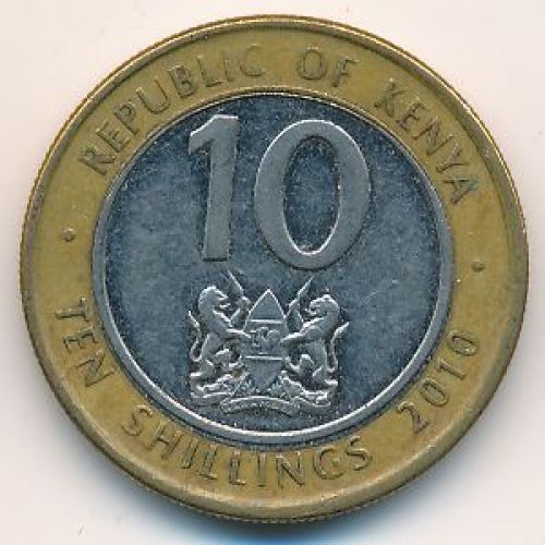10 шиллингов 2010 год Кения
