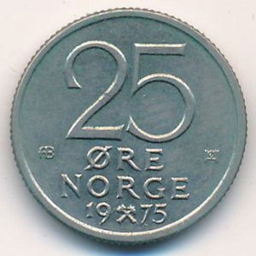 25 эре 1975 год Норвегия