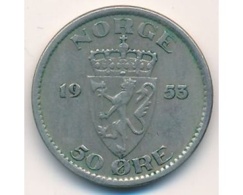 50 эре 1953 год Норвегия