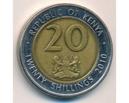20 шиллингов 2010 год Кения