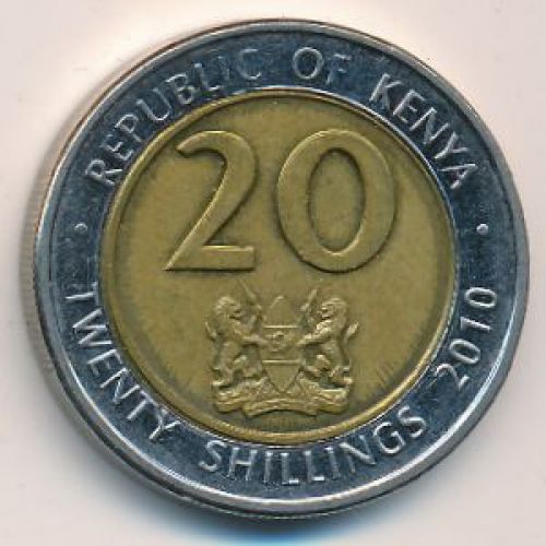 20 шиллингов 2010 год Кения