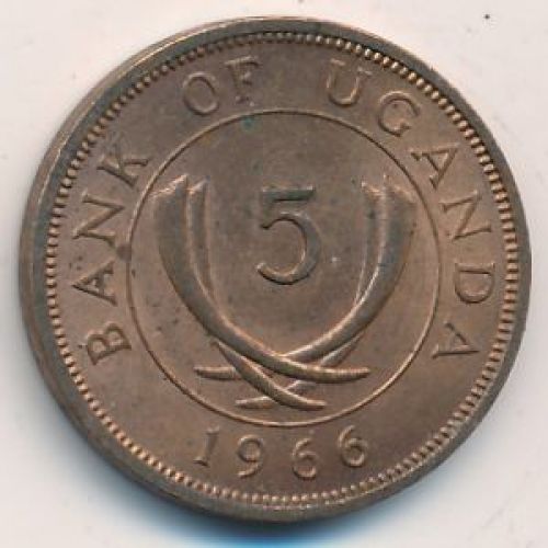 5 центов 1966 год Уганда