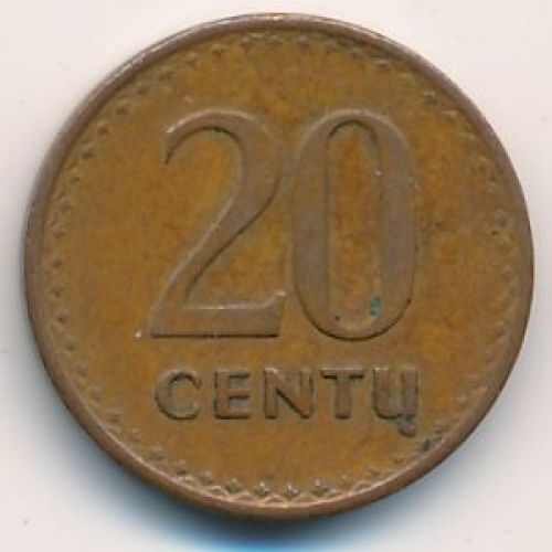 20 центов 1991 год Литва