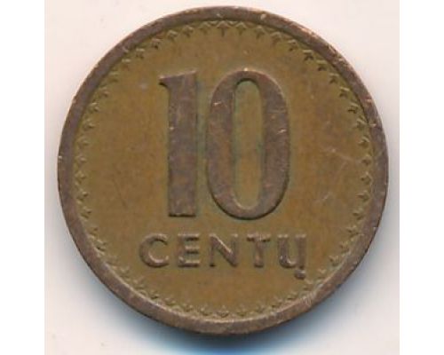 10 центов 1991 год Литва