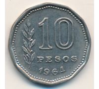 10 песо 1964 год Аргентина