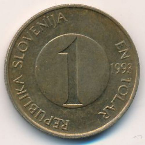1 толар 1993 год Словения Кумжа