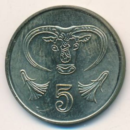 5 центов 2001 год Кипр