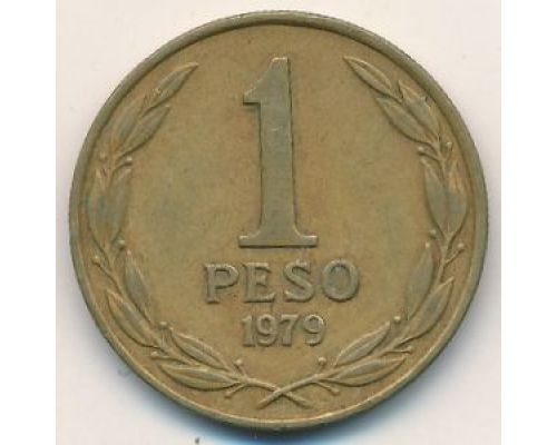 1 песо 1979 год Чили