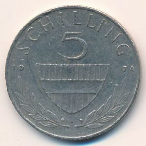 5 шиллингов 1974 год Австрия Всадник
